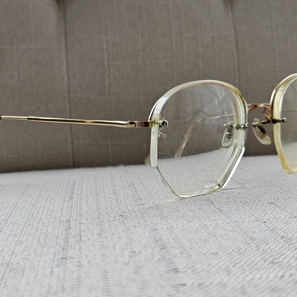 Art Craft USA Glasses Frame Vintage Eyeglasses Rimless Frame Gold Tone Frame - Picture 6 of 13